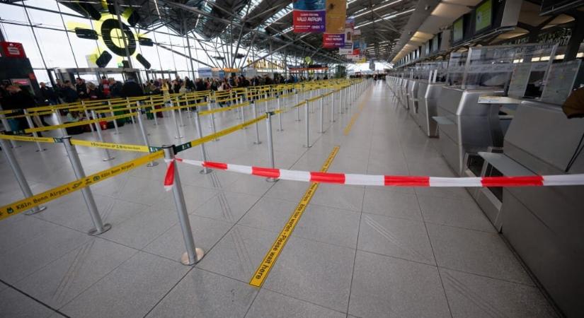 „Biztonsági incidens” miatt órákig nem indult járat a Köln-Bonn repülőtérről