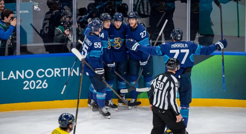 Téli olimpia: a címvédő finnek a svédek legyőzésével javítottak a jégkorongtornán