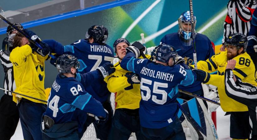 Öt gól és komoly feszültség az olimpiai hokitorna első igazi rangadóján