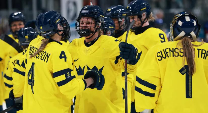 Téli olimpia: a svédek elődöntősök a női jégkorongtornán