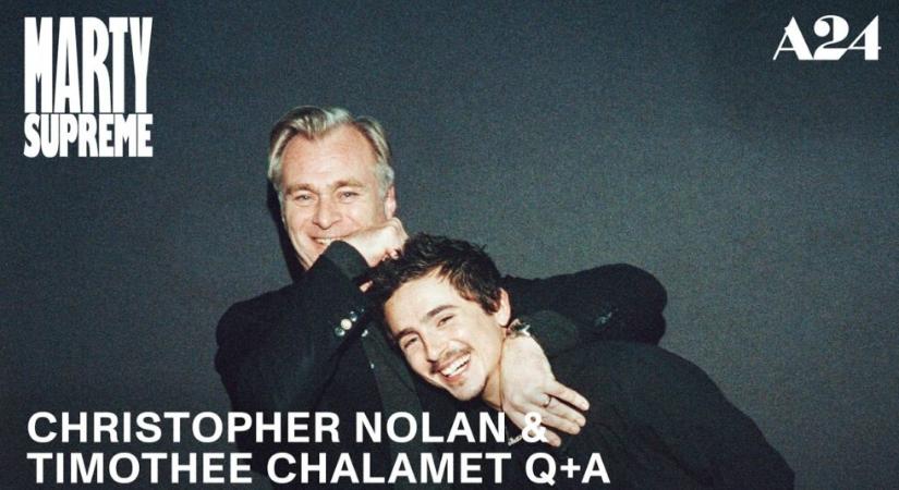 Christopher Nolan és Timothée Chalamet beszélgettek egy jót a Csillagok között speciális vetítése előtt – videó
