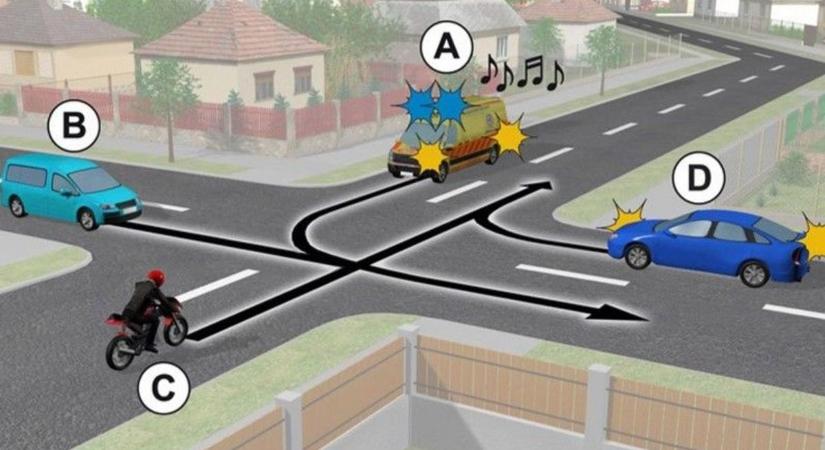 Ez a KRESZ-teszt eldönti, mennyire vagy rutinos sofőr – tudod a helyes választ?