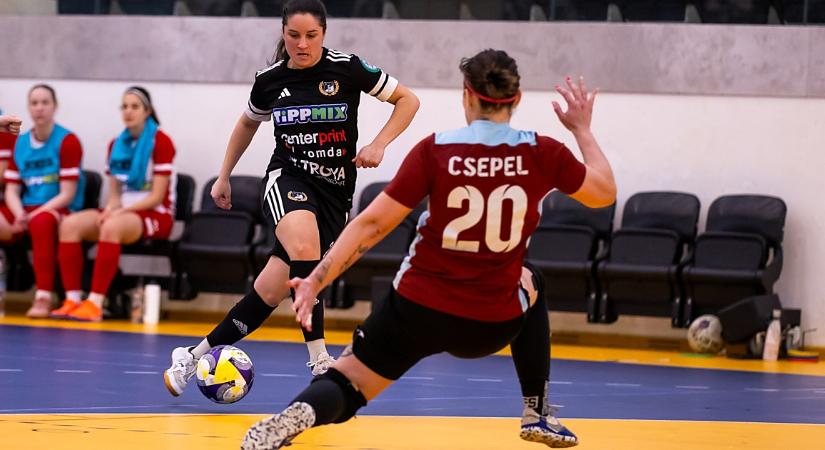 Női futsal: Horváth Viktória vezérletével simán legyőzte a Csepelt a DEAC