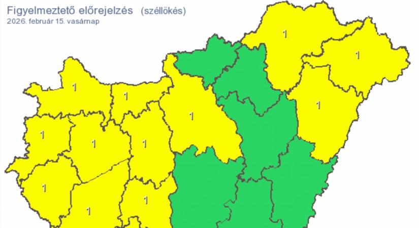 Vége a tavasznak: Brutális széllel és havazással érkezik a hidegfront vasárnap (13 vármegyében van riasztás)