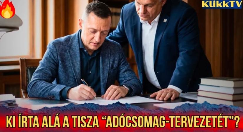 Ki írta alá a Tisza "adócsomag-tervezetét"?
