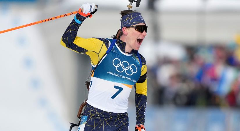 Ponsiluoma első ötkarikás aranyérmét nyerte a sílövők üldözéses versenyében