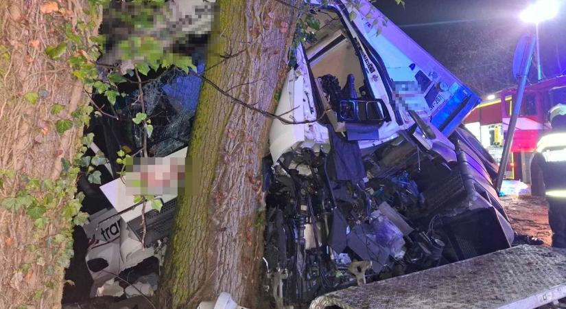 Iszonyatos baleset, fának csapódott a kamion - még csak hasonló mentésben se volt részük a siófoki és tabi tűzoltóknak