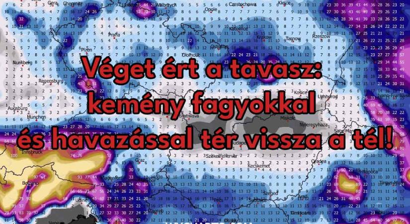 Jövő héten télies idő, havazások, kemény fagyok jönnek!