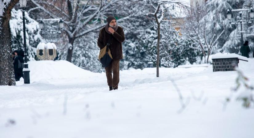 Térképen mutatjuk, hol eshet hó és havas eső hétfőn