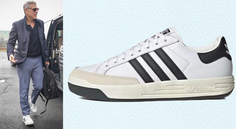 Egyszerű és nagyszerű George Clooney fehér-fekete sneakere