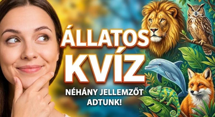 Állati tudáspróba kvíz: Csak a legügyesebbek ismerik fel az állatot a leírás alapján