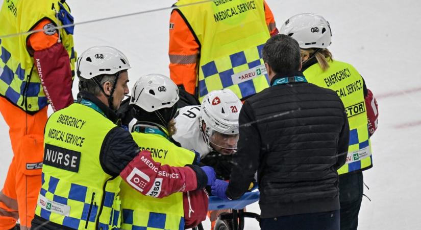 Brutálisan leütközték a hokist, a kórházból bejelentkezve közölte, hogy véget ért számára az olimpia