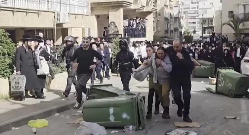 Ultraortodox zsidók támadtak katonanőkre Izraelben, rohamrendőröket kellett bevetni – videó