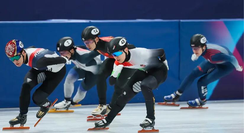 Téli olimpia: a magyar férfi váltó a B-döntőben folytatja rövid pályás gyorskorcsolyában