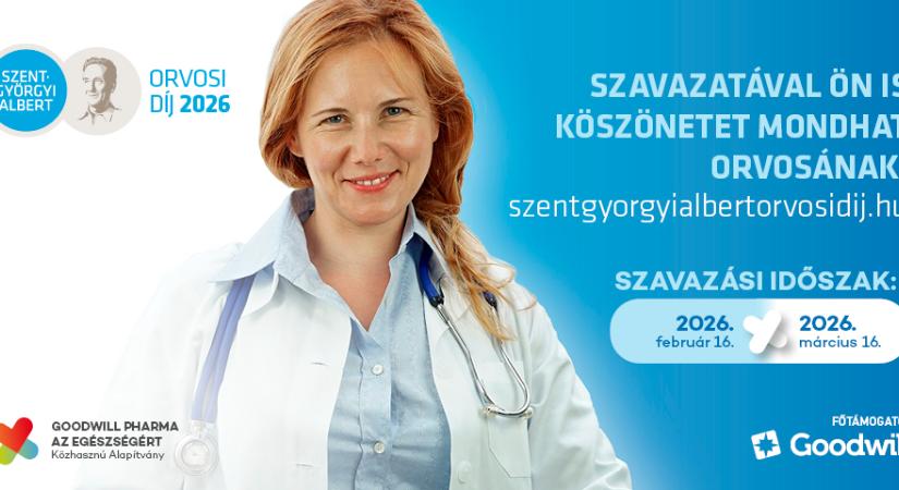 SZENT-GYÖRGYI ALBERT ORVOSI DÍJ 2026.