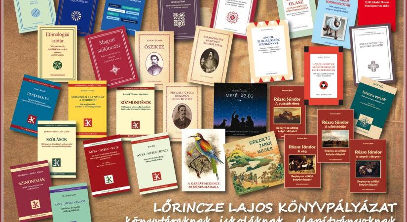 A TINTA Könyvkiadó 5 millió forintos keretösszeggel kiírta a Lőrincze Lajos 2026. könyv- és könyvtárbővítési pályázatot