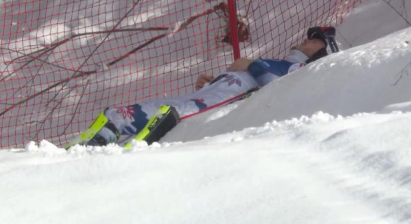 Ez volt az olimpia kiborulása? Botjait elhajítva dühöngött a lesiklás norvég esélyese