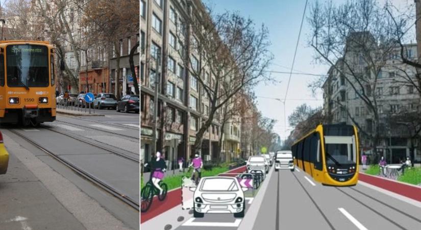 Biciklisáv miatt egymilliárd forintból alakítják át a Mester utcát, forrnak az indulatok a villamossávra terelt autók miatt