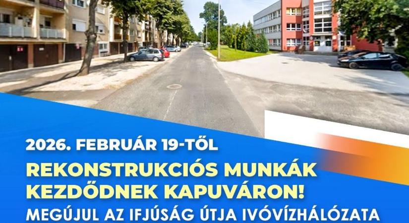 A Pannon-Víz dolgozik az Ifjúság utcában, várhatóan másfél hónapig fennakadások lesznek