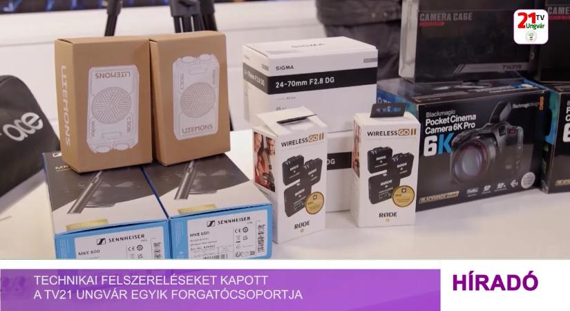 Technikai felszereléseket kapott a Tv21 Ungvár egyik forgatócsoportja (videó)