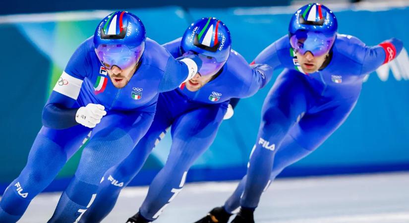 Olasz és kanadai öröm a gyorskorcsolyázók csapatversenyében