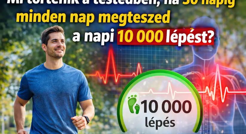 Mi történik a testedben, ha 30 napig minden nap megteszed a napi 10 000 lépést?