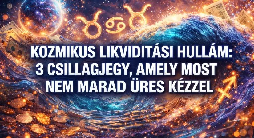 Kozmikus likviditási hullám: 3 csillagjegy, amely most nem marad üres kézzel