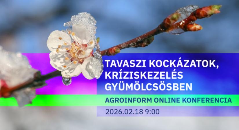 Tavaszi kockázatok, kríziskezelés gyümölcsösben - Agroinform online konferencia – így csatlakozhatsz!