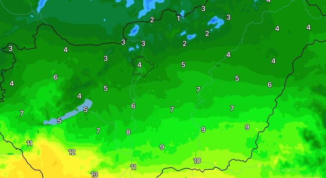 15 fokos lehet a kontraszt holnap délután