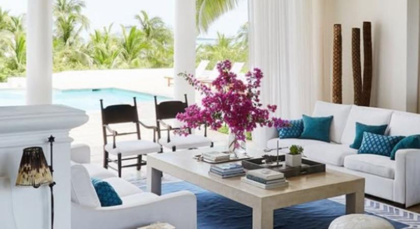 Még a luxust is a feng shuihoz igazították ebben a gyönyörű hollywoodi nappaliban