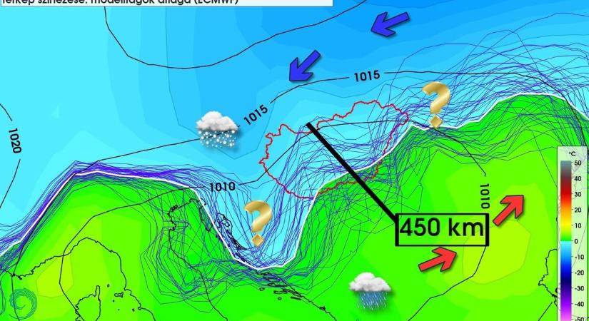 Vízválasztó: eső vagy hó érkezik? Extrém időjárási bizonytalanság a hét második felében