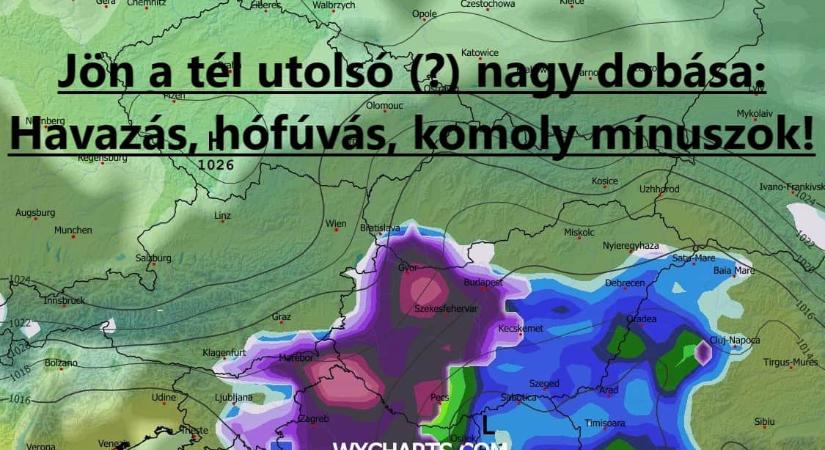 Jön a tél utolsó (?) nagy dobása: Havazás, hófúvás, komoly mínuszok!