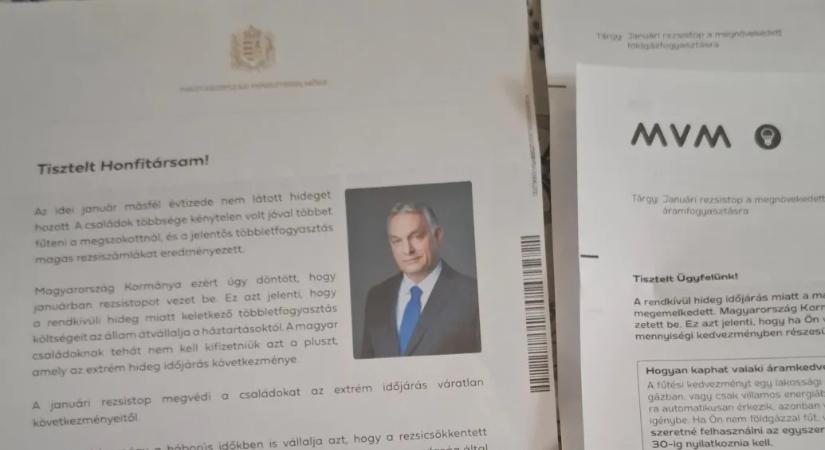 A NAV után már az MVM is kézbesíti Orbán tájékoztató levelét