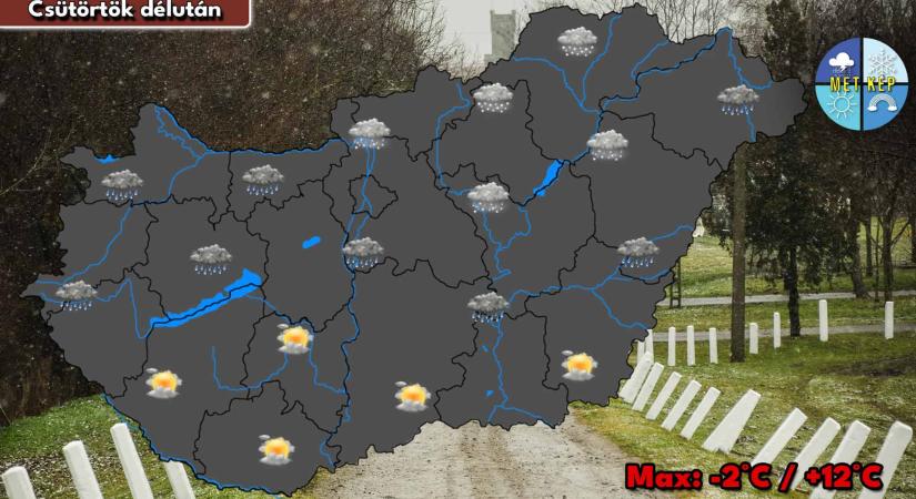 Mediterrán ciklon: eső, havas eső, ónos eső, hó is eshet