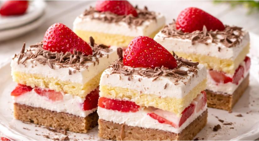 Olyan krémes, hogy nem hiszed el: ez az epres süti mindenkit levesz a lábáról