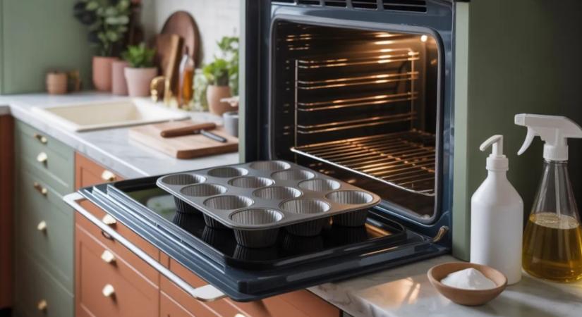 Zsíros muffin sütő tisztítása súrolás nélkül? A sütő titkos ereje elvégzi a munkát