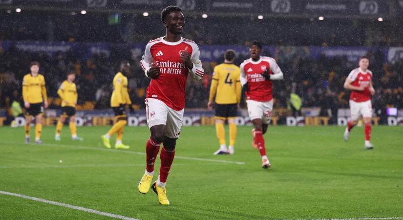 Az Arsenal a 94. percben kapott góllal bukott pontokat az utolsó Wolves ellen az előrehozott bajnokin