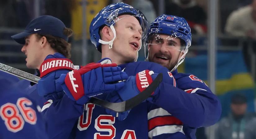 Hosszabbítás után az amerikaiak is a négy között a férfi jégkorongtornán
