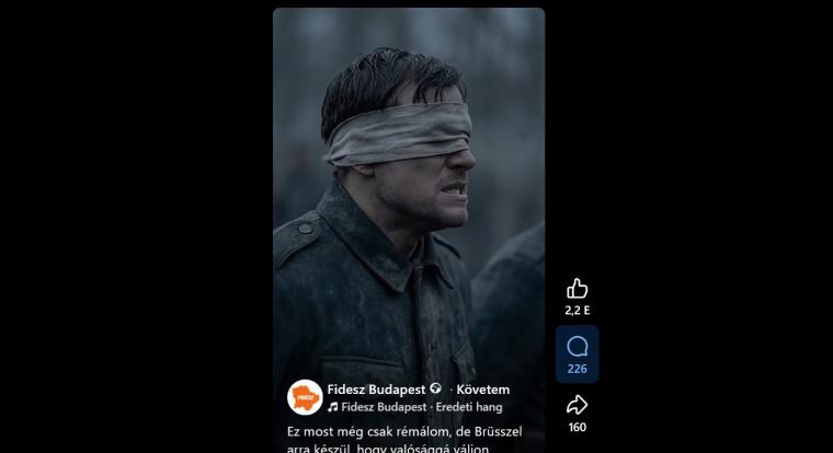 A magyar apák kivégzésével riogat a Fidesz legújabb AI-videója