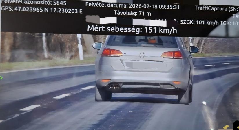 Egyetlen nap alatt 47 gyorshajtó Veszprém vármegyében: íme a legkomolyabb!