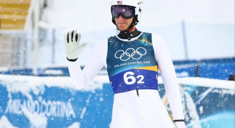 Egy lombfúvót koccolt le az amerikai versenyző, ahogy gyorsulni kezdett a sísáncon