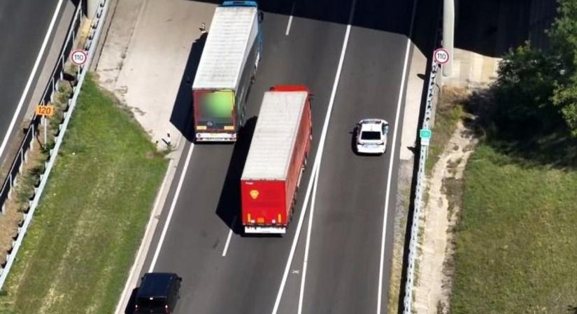 Tizenöt kamionos bukott le az M7-esen