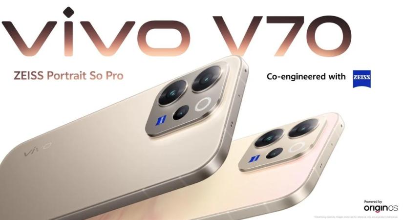 Hivatalos a Vivo V70: Zeiss optika és brutális akkumulátor rázza fel a középkategóriát