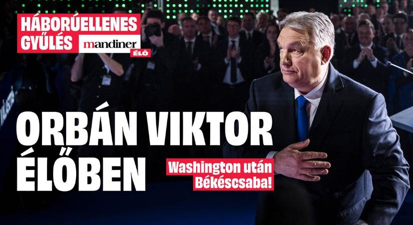 Szombaton Háborúellenes Gyűlés Békéscsabáról – ÉLŐ közvetítés a Mandineren