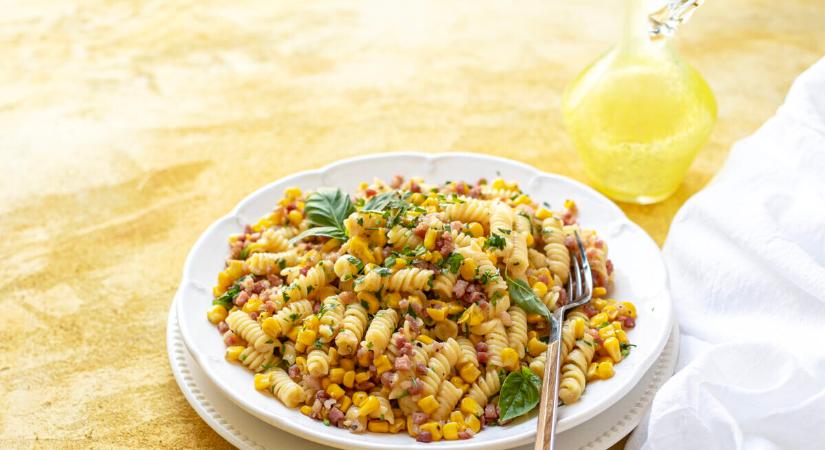 Kukoricás, baconös carbonara