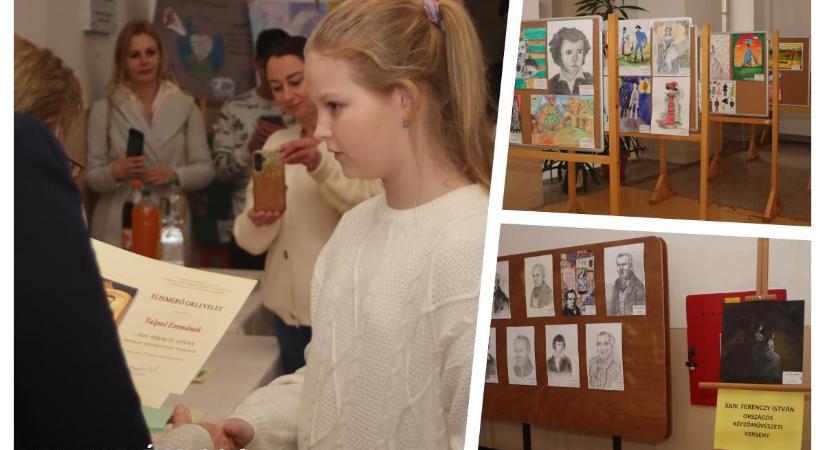 A Ferenczy István Országos Képzőművészeti Verseny kiállításmegnyitója képeken