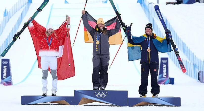 Német aranyérem a szabadstílusú sízők női krosszversenyében