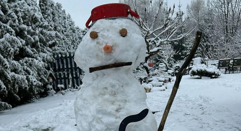 Tíz centis hó a Bakonyban – Csodás fotókat mutatunk az egynapos fehér szépségről (képgaléria)