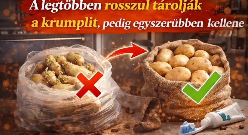 A legtöbben rosszul tárolják a krumplit, pedig egyszerűbben kellene