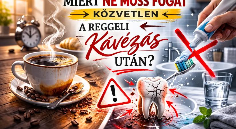 Miért ne moss fogat közvetlen a reggeli kávézás után?